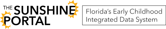 The sunshine portal logo. Florida's Early Childhood Integrated Data System